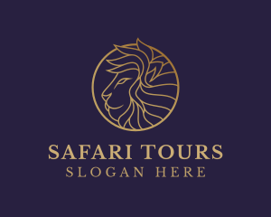 Luxury Lion Safari logo design