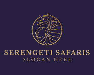 Luxury Lion Safari logo design