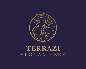 Luxury Lion Safari logo design