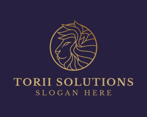 Luxury Lion Safari logo design