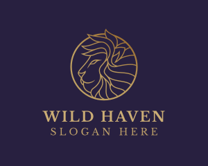 Luxury Lion Safari logo design