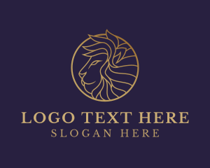 Luxury Lion Safari Logo