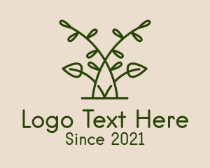 Mint Green - Minimalist Herbal Leaf logo design