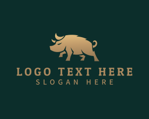 Gradient - Wild Warthog Animal logo design