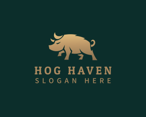 Hog - Wild Warthog Animal logo design