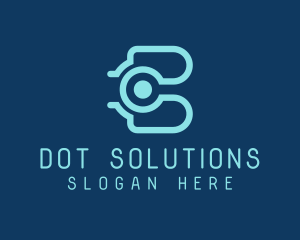 Dot - Digital Letter B Dot logo design