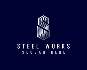 Industrial Metalworks Letter S logo design