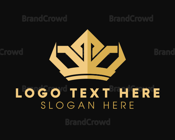 Gold Yellow Crown Logo