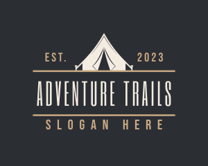 Campsite Tent Adventure logo design