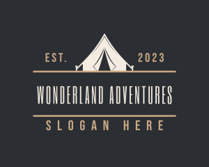 Campsite Tent Adventure logo design