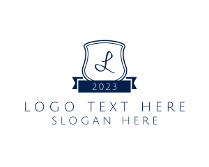 High End - Shield Banner Protection logo design