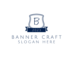 Shield Banner Protection logo design