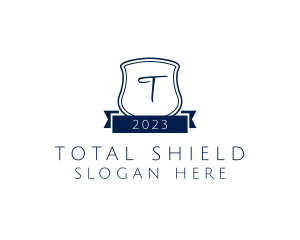 Shield Banner Protection logo design