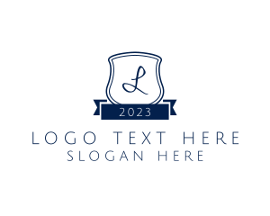 Traditional - Shield Banner Protection logo design