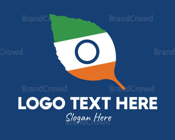 Indian Flag Leaf Logo