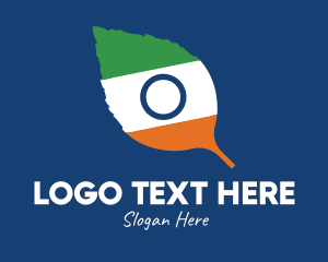 National - Indian Flag Leaf logo design