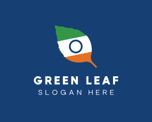 Indian Flag Leaf  logo design