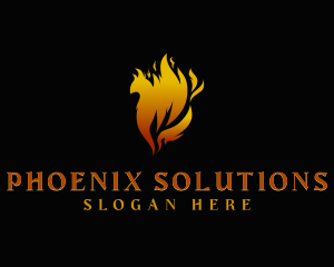 Phoenix - Fantasy Phoenix Flame logo design