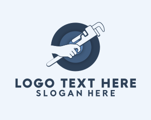 Installer - Plumber Wrench Tool logo design