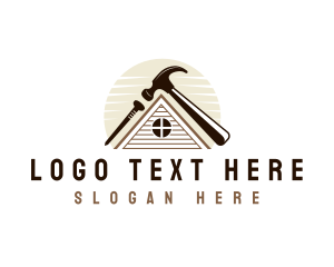 Nail - Home Construction Roofing logo design