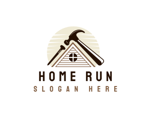 Home Construction Roofing logo design