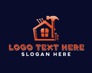 Nail - Residential Roofing Construction logo design