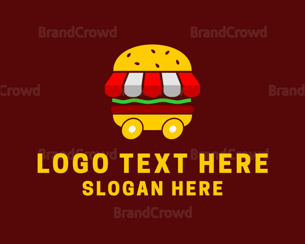 Burger Sandwich Food Stall Logo