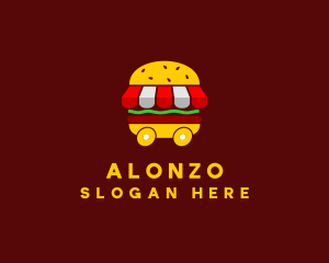 Burger Sandwich Food Stall  logo design