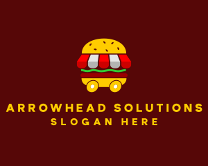 Burger Sandwich Food Stall  logo design