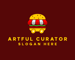 Burger Sandwich Food Stall  logo design