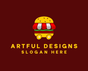 Burger Sandwich Food Stall  logo design