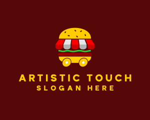 Burger Sandwich Food Stall  logo design