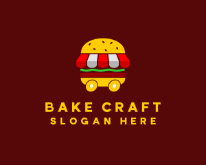 Burger Sandwich Food Stall  logo design