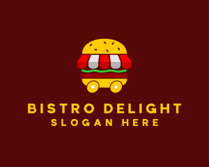 Burger Sandwich Food Stall  logo design