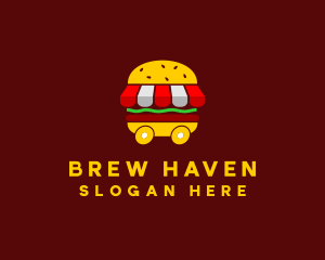 Burger Sandwich Food Stall  logo design