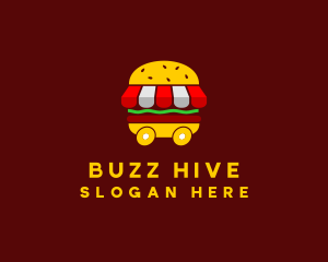 Burger Sandwich Food Stall  logo design