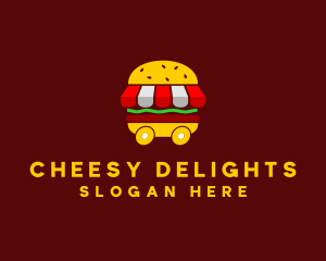 Burger Sandwich Food Stall  logo design