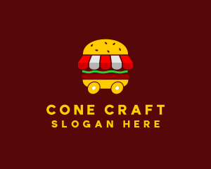 Burger Sandwich Food Stall  logo design