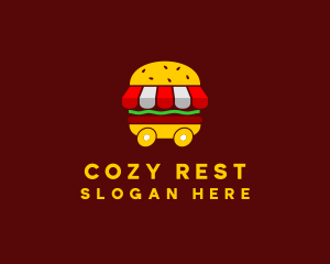 Burger Sandwich Food Stall  logo design