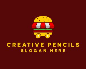 Burger Sandwich Food Stall  logo design