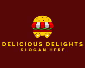 Burger Sandwich Food Stall  logo design