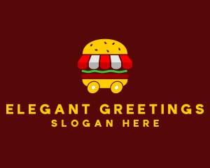 Burger Sandwich Food Stall  logo design