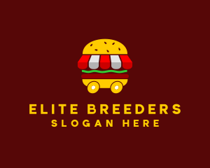 Burger Sandwich Food Stall  logo design