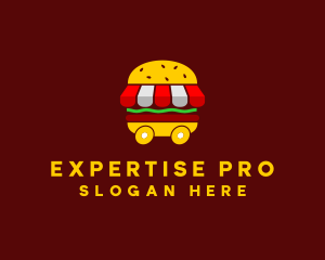 Burger Sandwich Food Stall  logo design