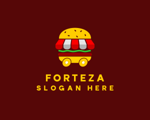 Burger Sandwich Food Stall  logo design