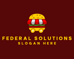 Burger Sandwich Food Stall  logo design