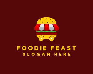 Burger Sandwich Food Stall  logo design