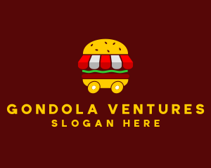 Burger Sandwich Food Stall  logo design