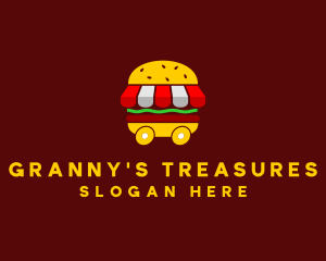 Burger Sandwich Food Stall  logo design