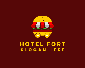 Burger Sandwich Food Stall  logo design